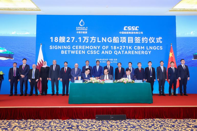 QatarEnergy to build 18 of the largest LNG vessels ever built in China’s CSSC at a cost of $6 billion الصور من قطر للطاقة